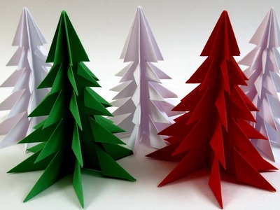 How to Make a 3D Paper Christmas Tree - 3D Paper Xmas Tree