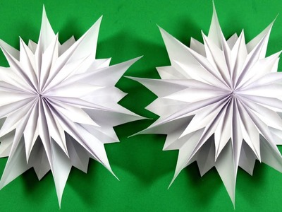 How to make a snowflake out of paper 3D easy