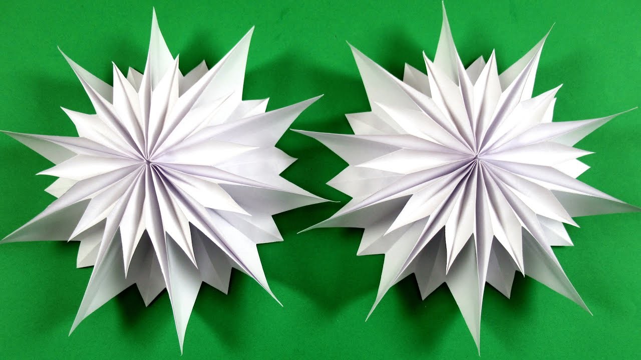 How to make a snowflake out of paper 3D easy