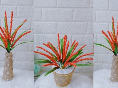 Design Flowers from Pearl Foam and Satin Ribbons || Bunga Mutiara Busa dan Pita Satin