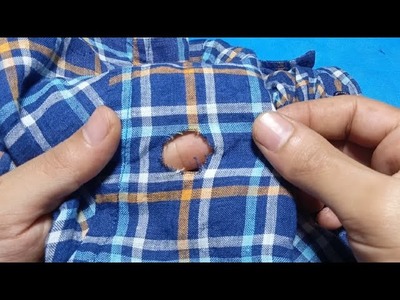 Do it yourself fix an invisible hole on your shirt. amazing fixes to keep your clothes