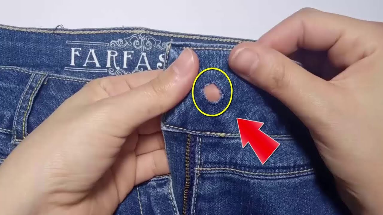 How to fix the buttons of jeans in an amazing way  Repair your jeans