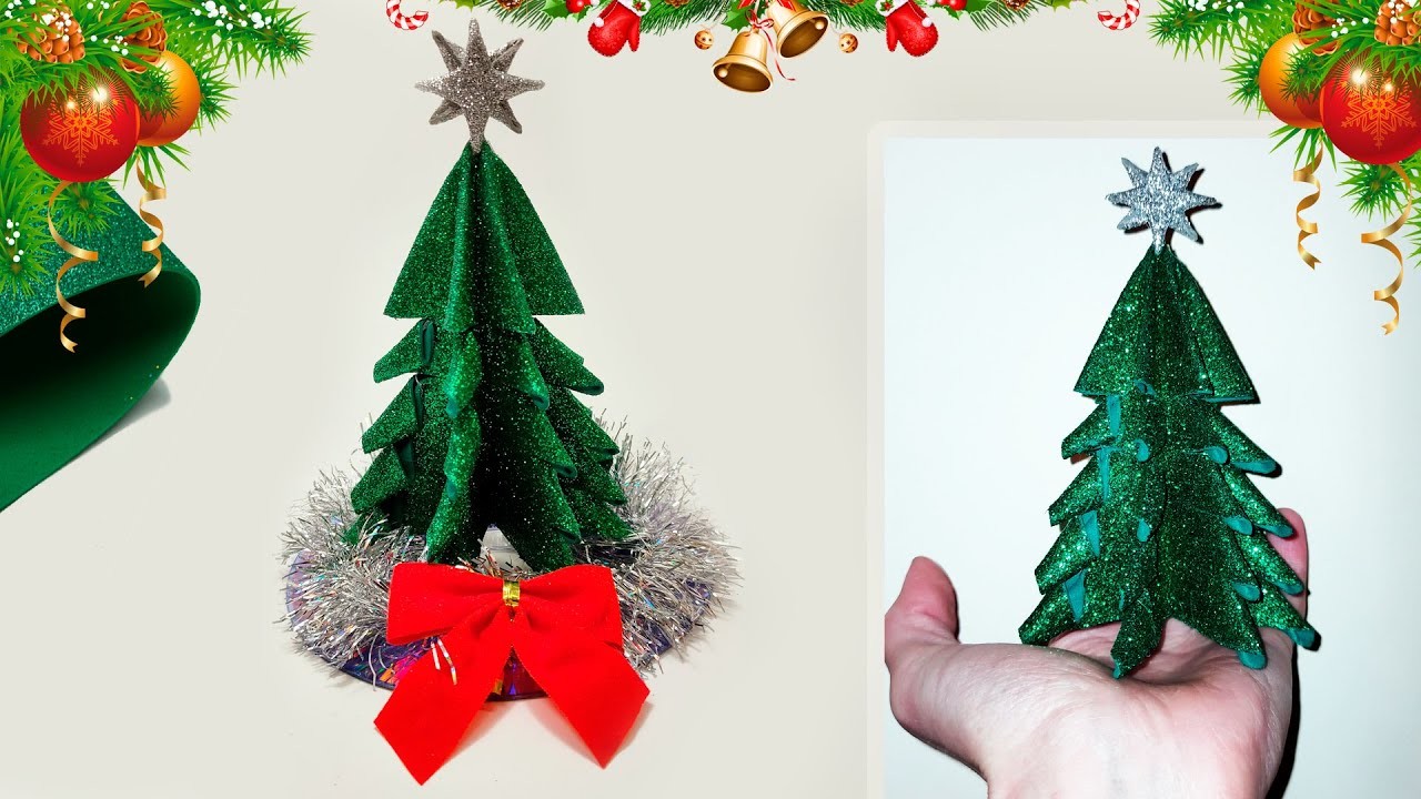 Christmas tree foamiran ???? EVA Foam - Christmas ornaments diy ???? Christmas decorate with me. #tree
