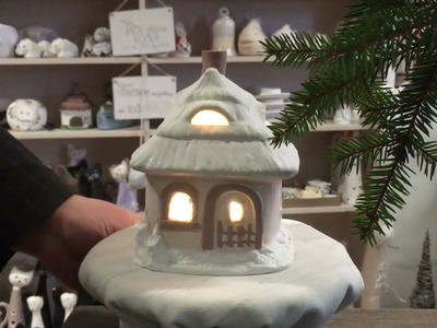 Keramické domečky na svíčku